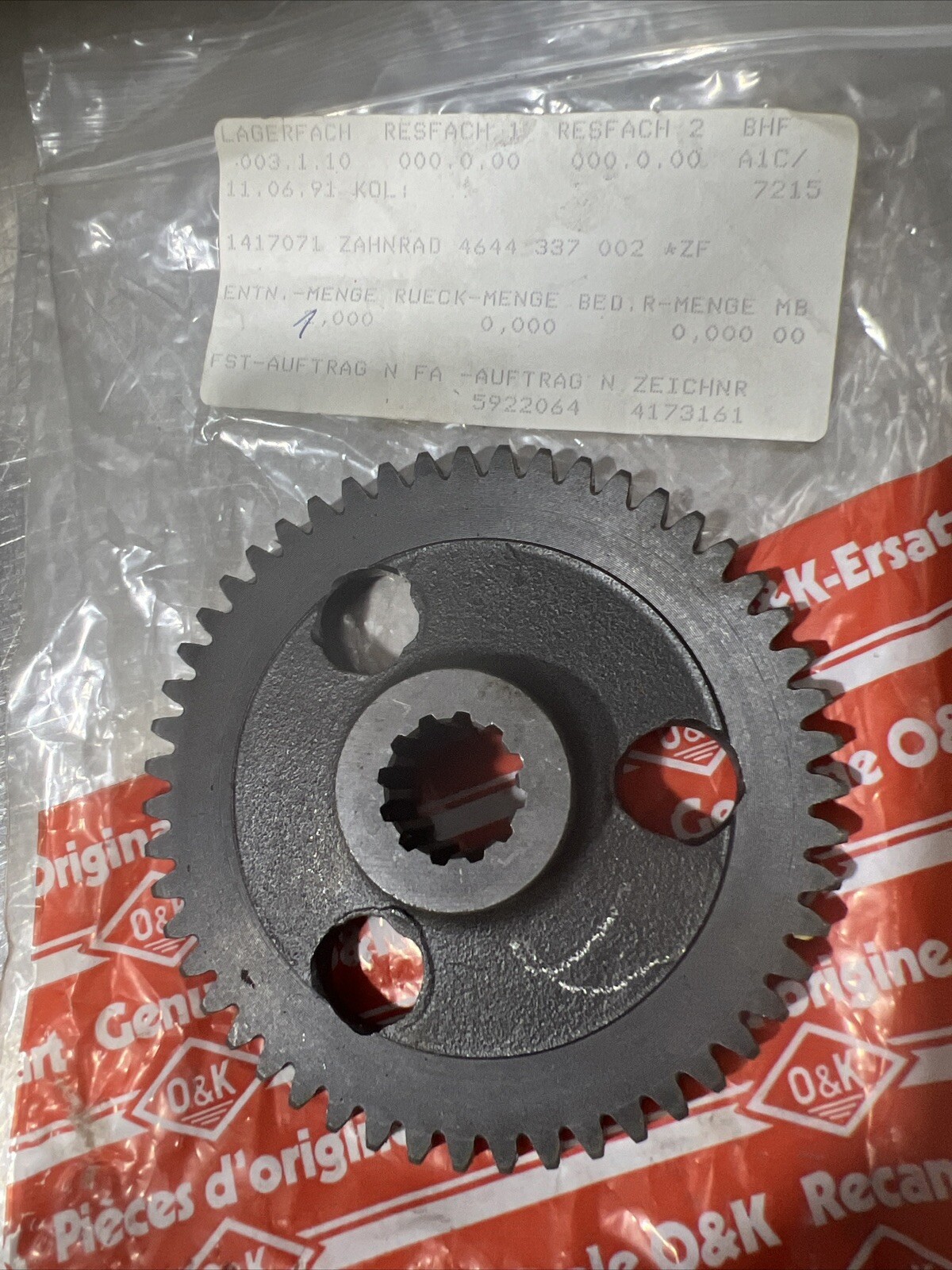 GENUINE TROJAN O&K GEAR NOS Surplus Time & Storage Worn