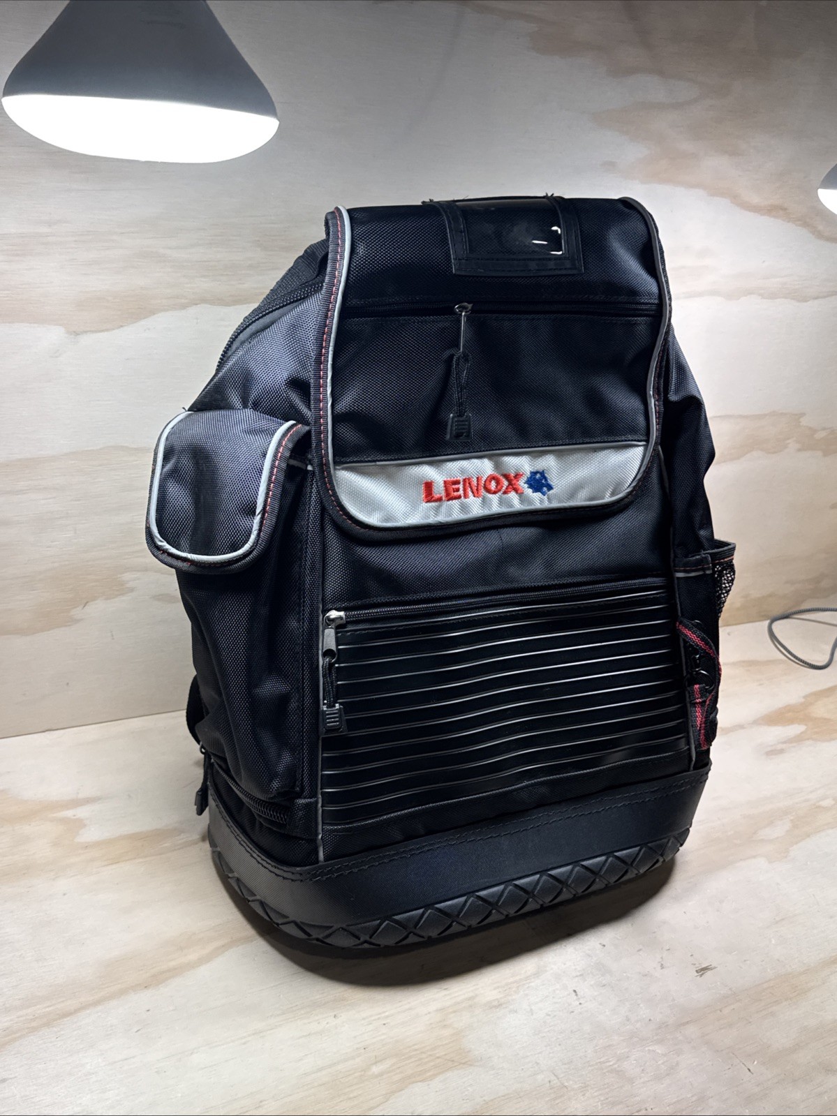 Lenox 30 Pocket Black Ballistic Nylon Backpack Tool Bag 1894646 CLEAN