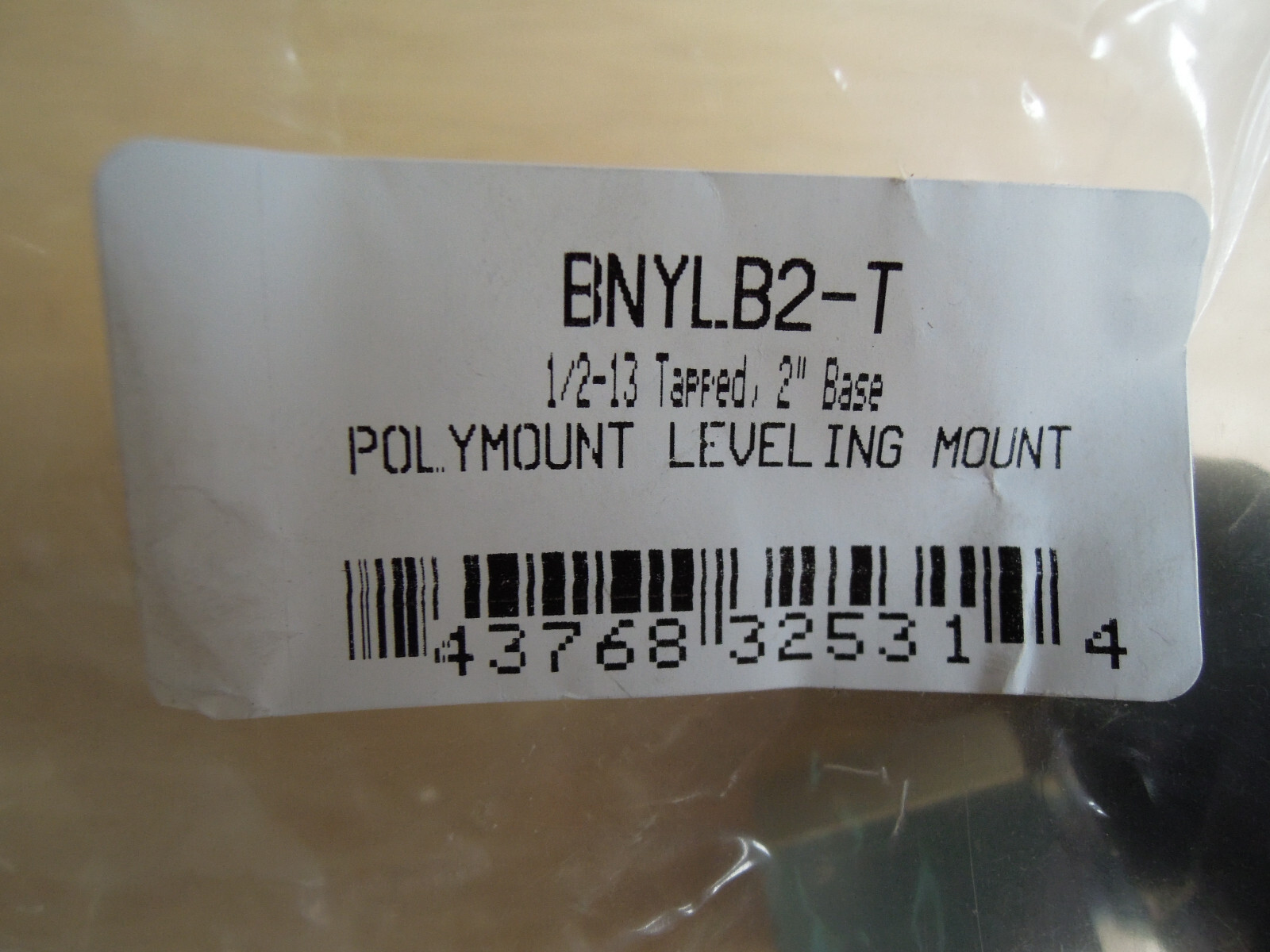S & W Leveling Foot Pad BNYLB2-T Poly mount 1/2-13 w/ 2″ Inch Base 1.63″ H 4TRX5