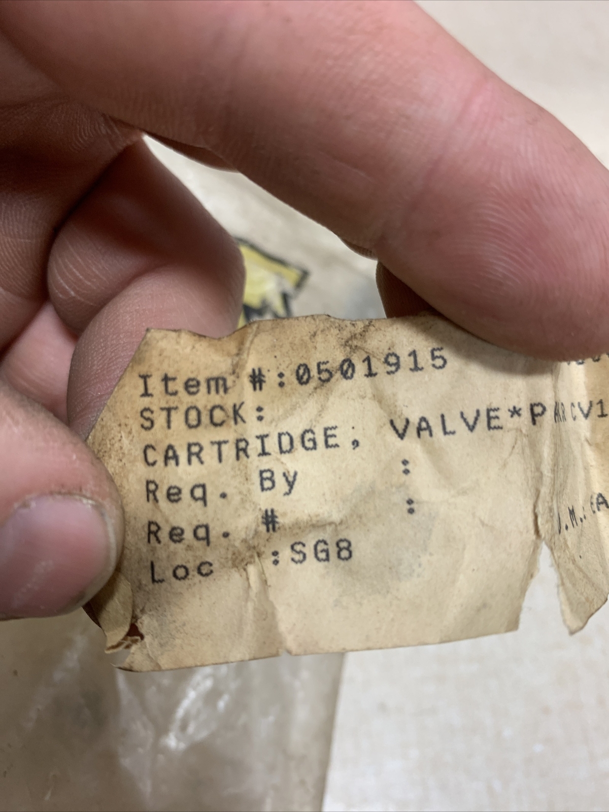 Parker CV161P Check Valve New 0501915