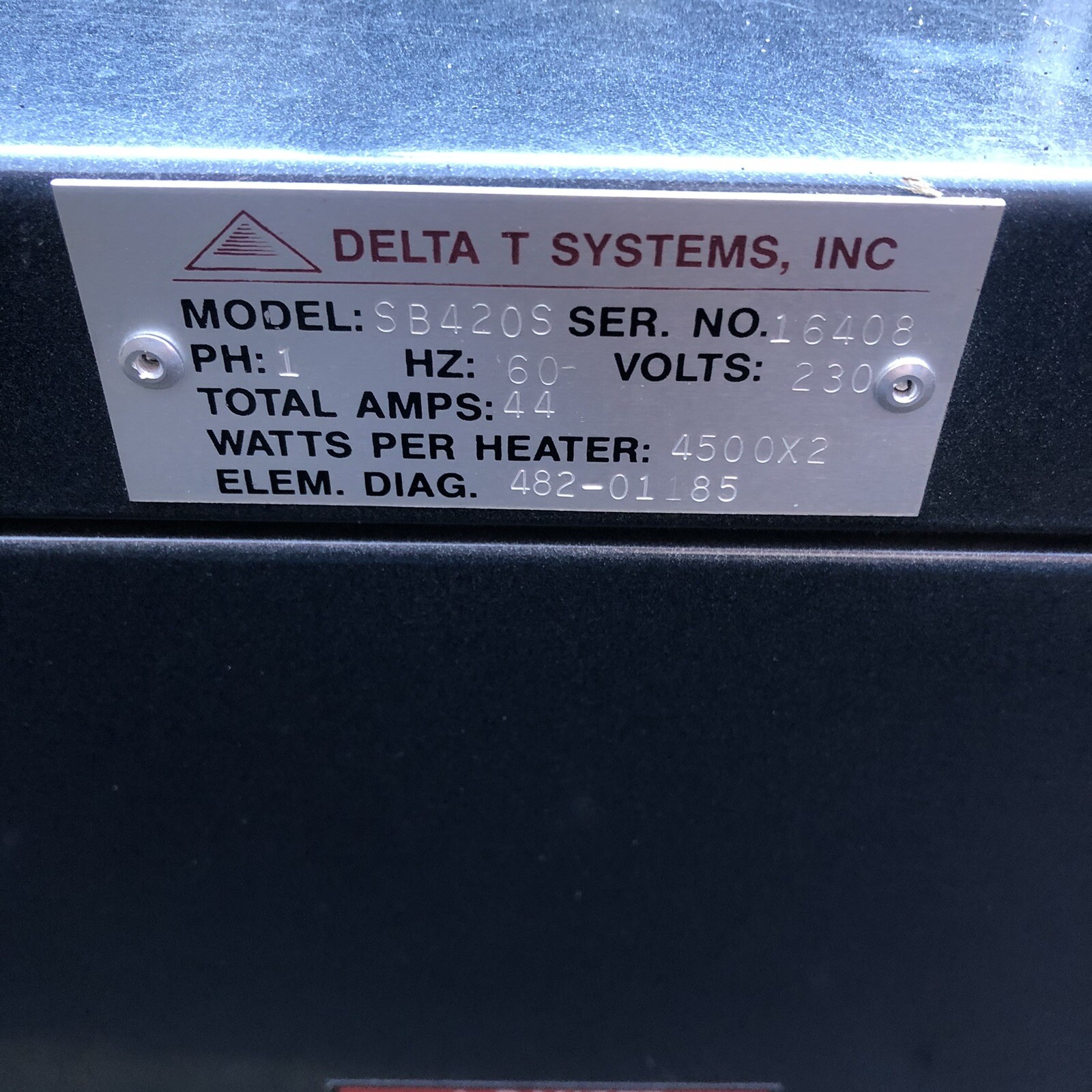 Delta T Systems Hot Water Heater / Temp Control Unit SB-420S, 230V, Single Phase