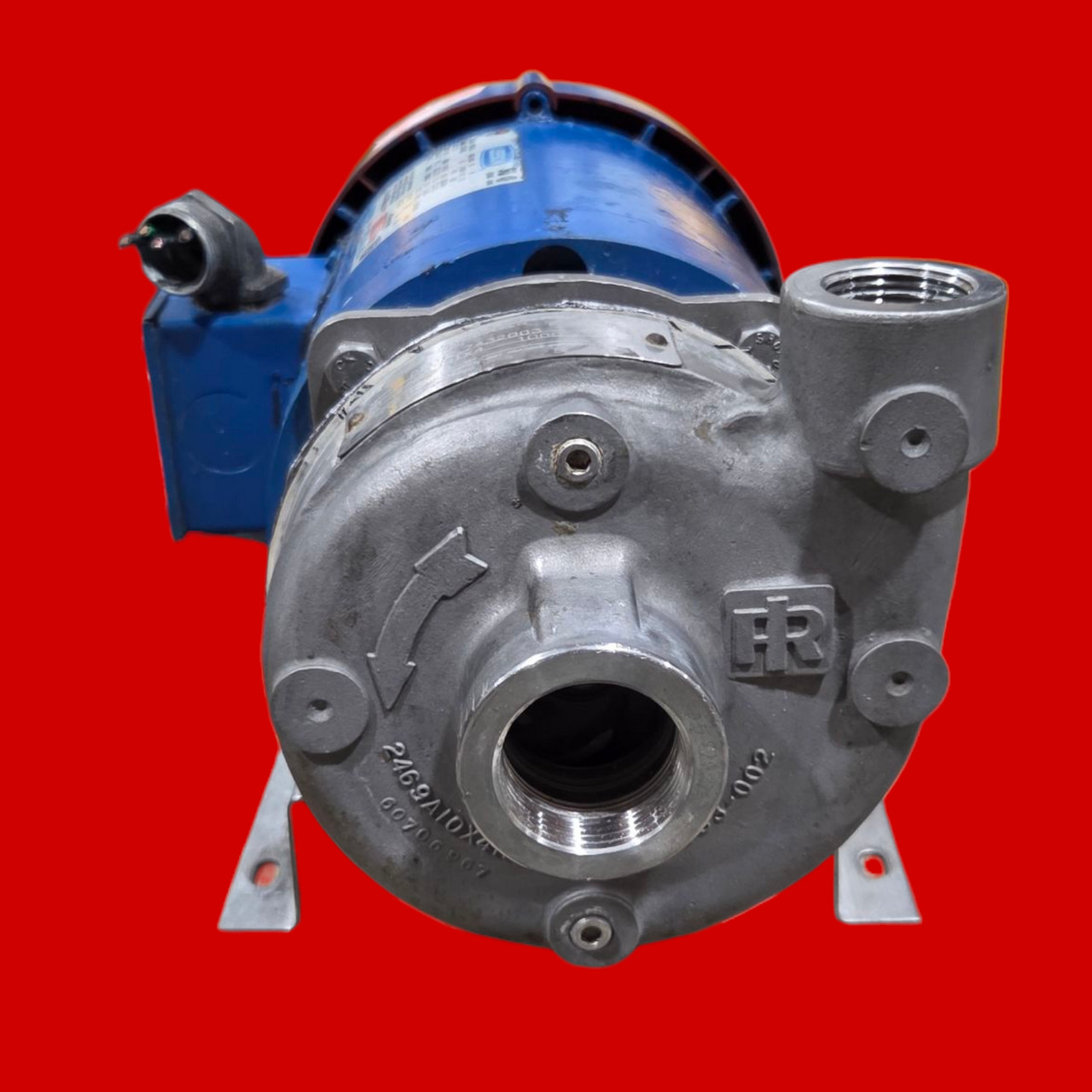 Ingersoll-Dresser Centrifugal Pump 1.25X1X4″ Type 1000 w/ Leeson 1.5 HP Motor, 3