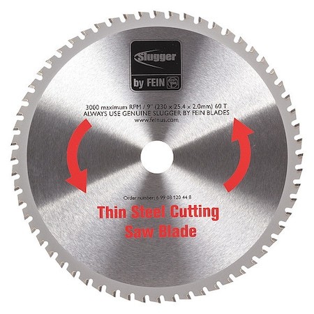 Fein 69908120448 Circular Saw Blade, Carbide, 9 In. Dia.