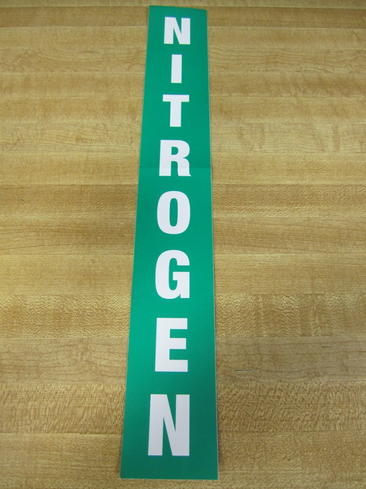 Lab Safety Supply Nitrogen Vinyl Nitrogen Label (Pack of 10)