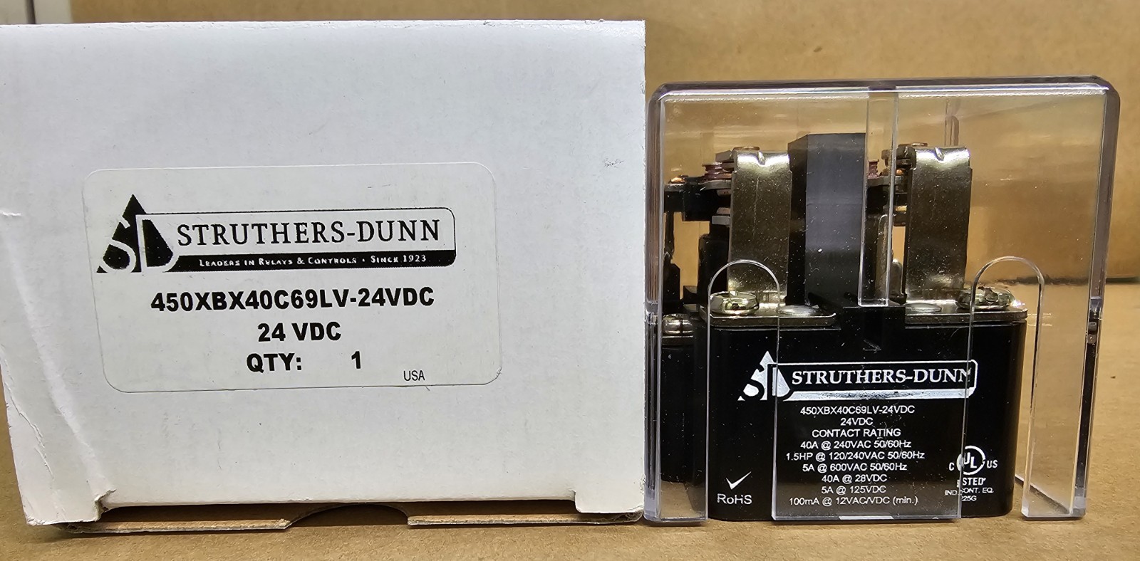 STRUTHERS-DUNN 450XBX40C69LV -24VDC Relay