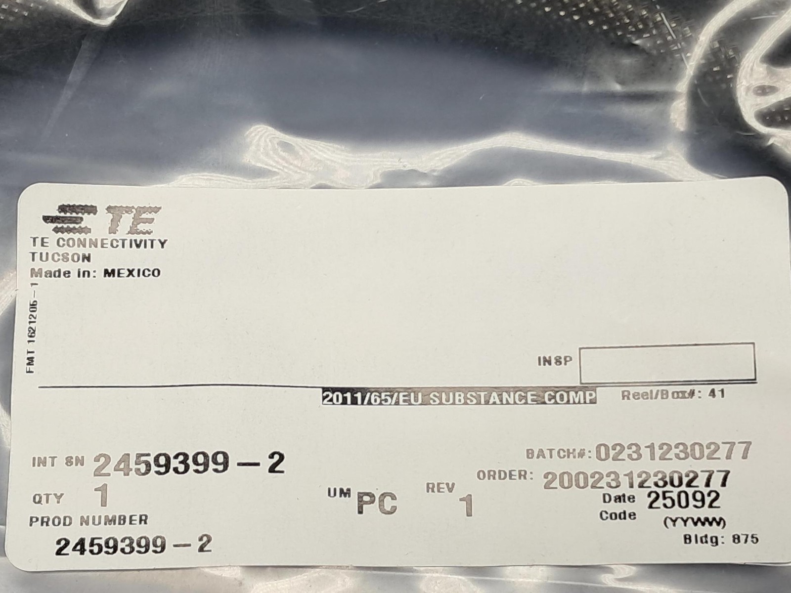 TE Connectivity QSFP-DD 28-AWG Discreet Pair, 2.5m 400G Cable