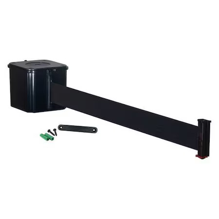 Retracta-Belt Wm412sb15-Bk-Re Wall Barrier, 15Ft Black Belt
