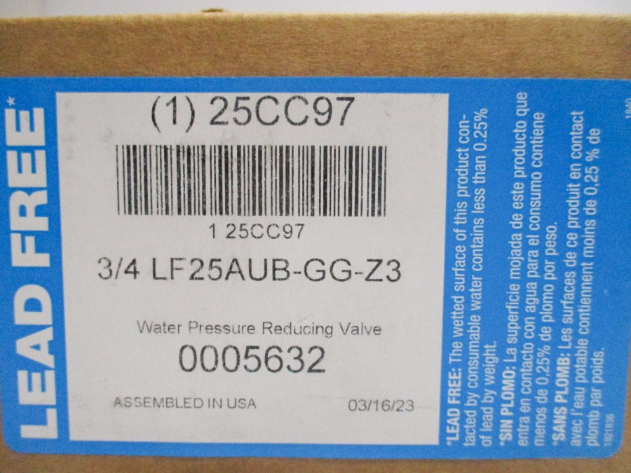 WATTS 25CC97 3/4LF25AUB-GG-Z3 25CC97 300PSI 3/4″ NSMP
