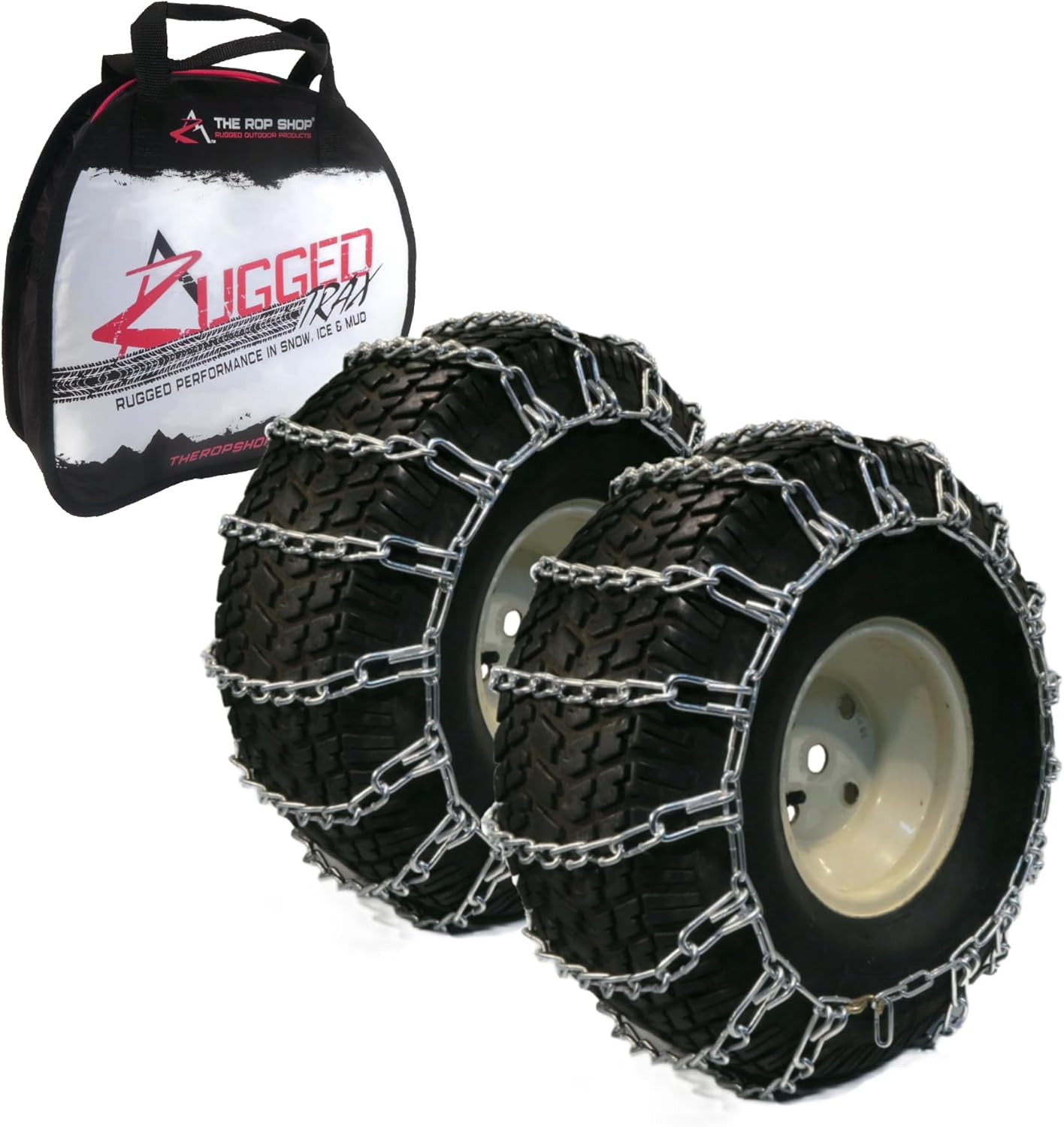 2 Link TIRE Chains 18X6.50-8 18X650-8 18X650X8 18-6.5-8 Tractor Rider Snowblower