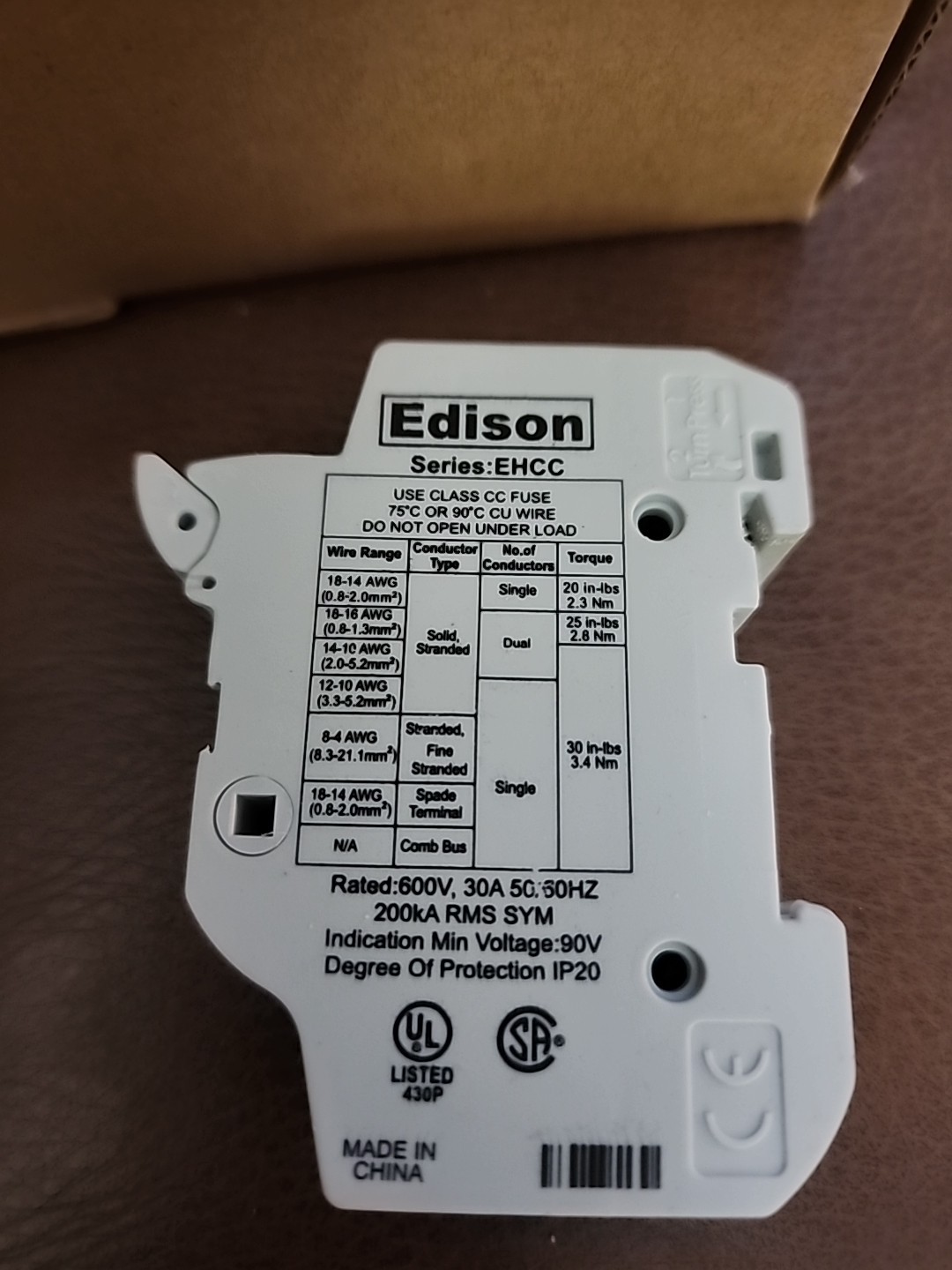 Box of 11 Total Edison EHCC EHCC1DU Fuse Holders 30A 600V 1-Pole – BRAND NEW