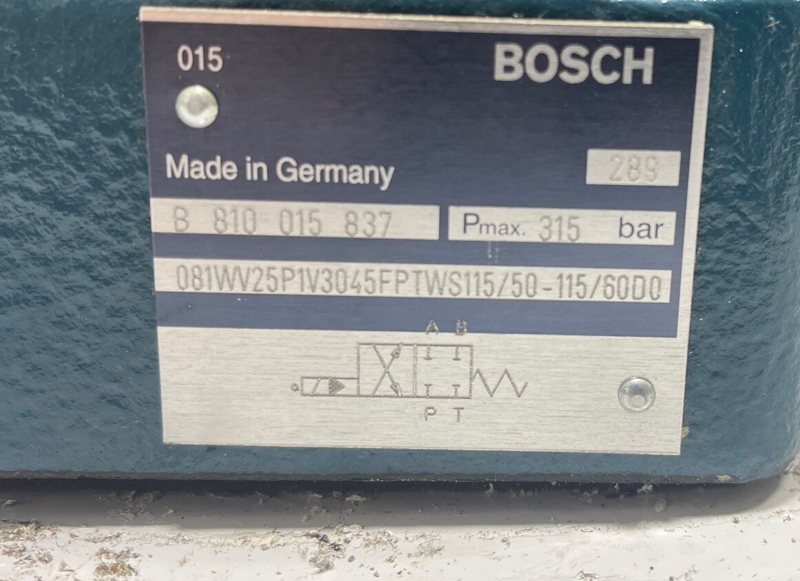 Bosch 081WV25P1V3045FPTWS115/50-115/60D0 w/ 081WV06P1v1024WS110/50-115/60D00