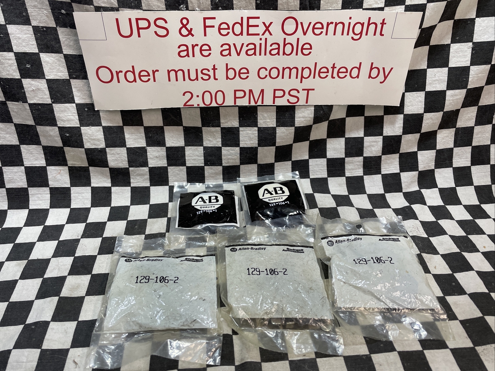 ALLEN BRADLEY Anti Vibration 129-106-1 & 129-106-2, LOT OF 5, SHIPSAMEDAY#1542R1