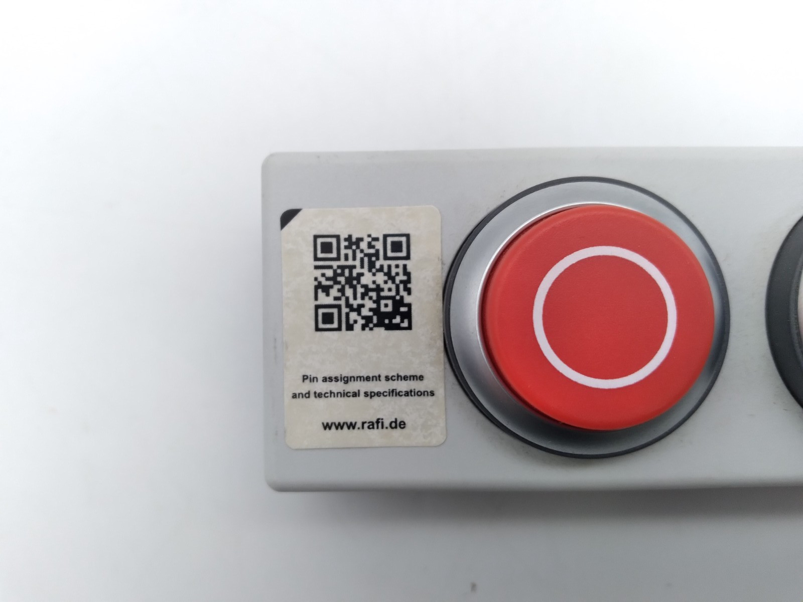 RAFI E-BOX M12, Push Button Switch, M12 8-pin A-coded, 1.22.251.242/3502