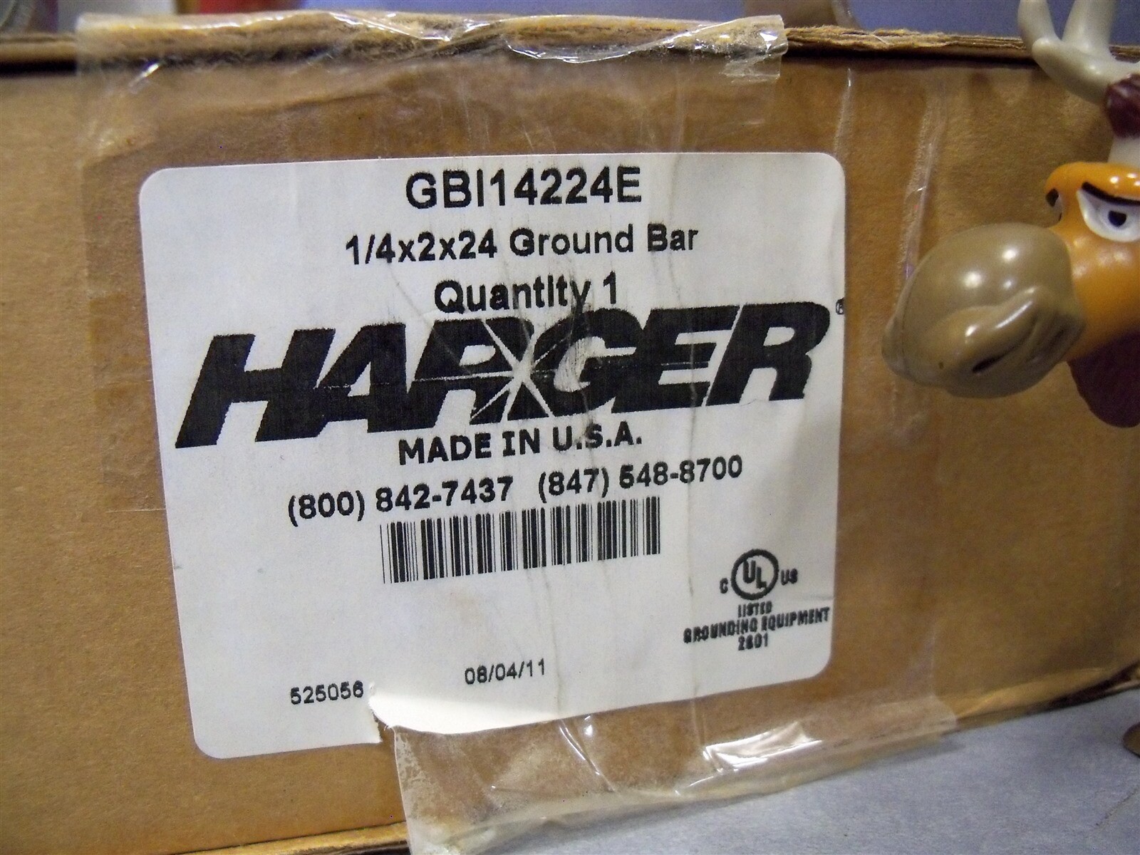 Harger GBI14224H Copper 2″W x 24″L x 1/4″ 13 Hole Ground Bar Grounding Bus Bar