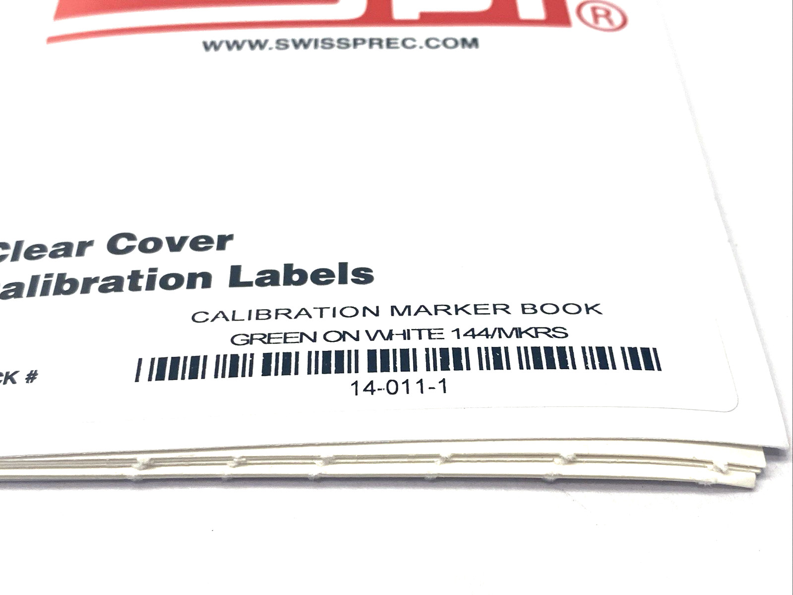SPI 14-011-1 Clear Cover Calibration Labels Green/White 1-3/4″x5/8″ BOOK OF 144