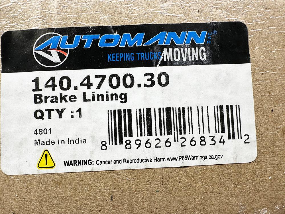 Box of 8 Qty Automann 140.4700.30 Brake Lining NEW FREE FAST SHIP