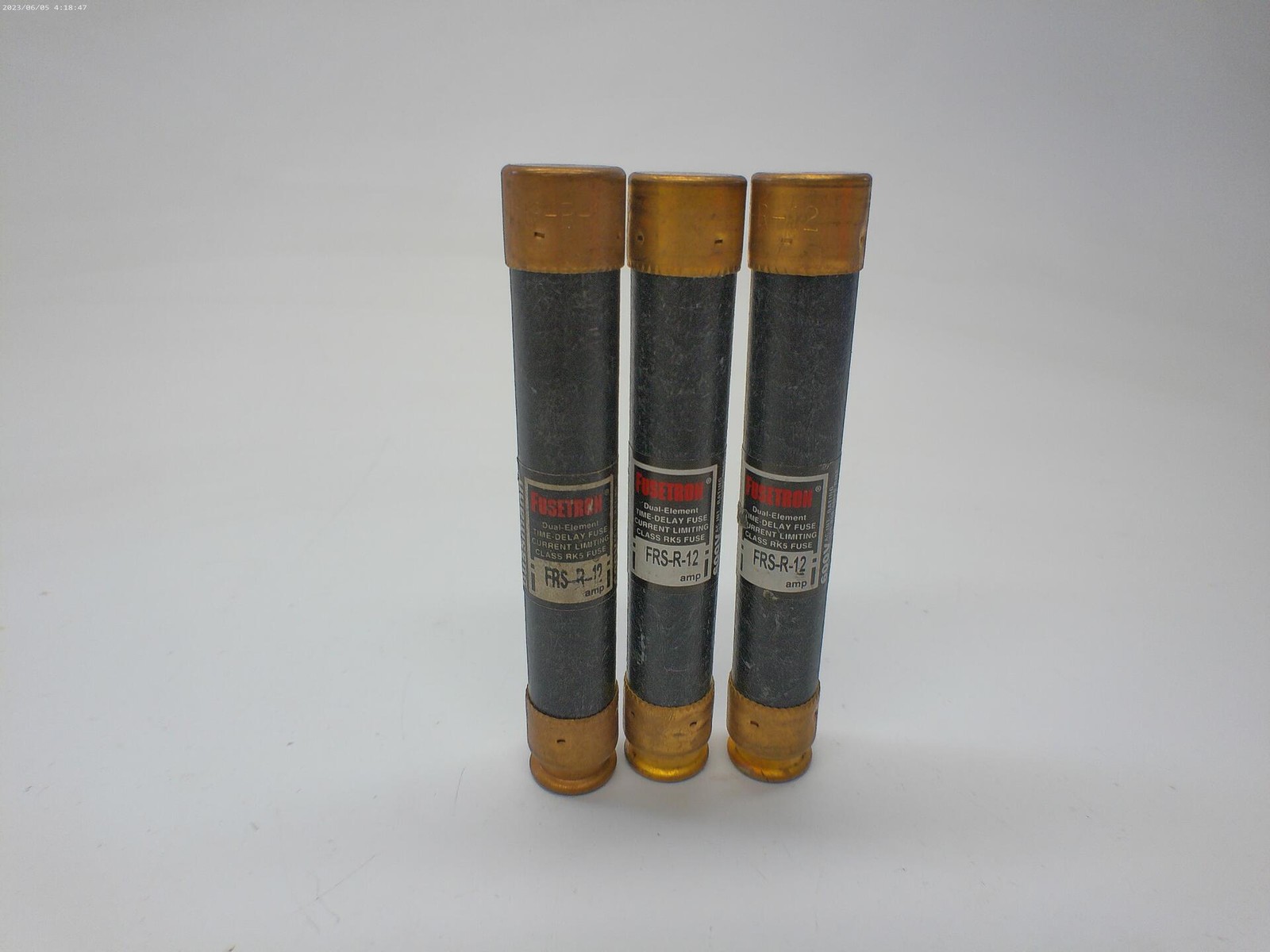 FUSETRON FRS-R-12 FUSE BLACK LOT OF 3 NSNP