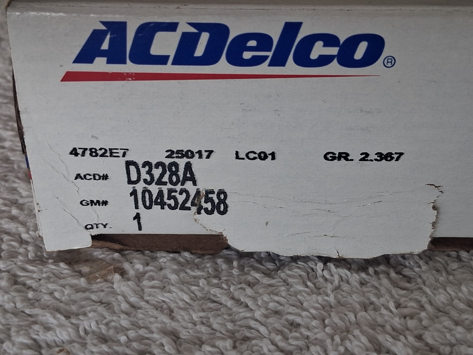 AC Delco D328A Distributor Cap & AC Delco D465 Rotor Chevy GMC 4.3 V6
