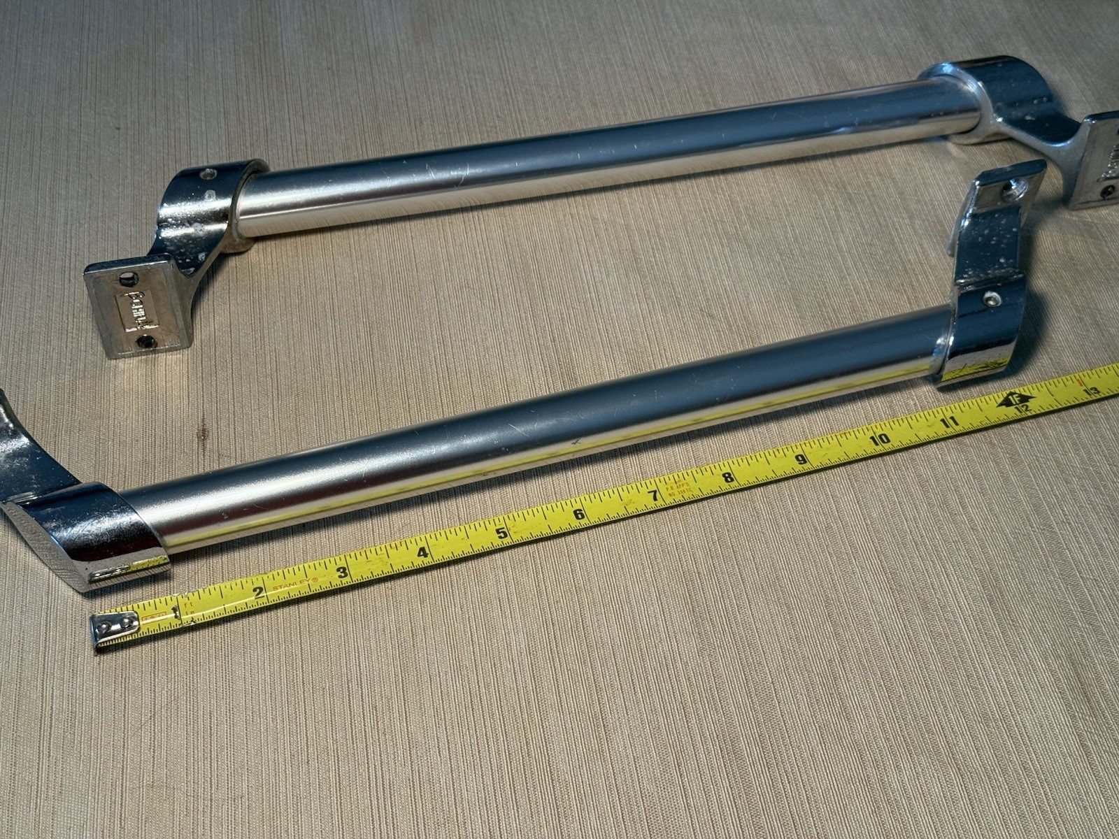 Vintage Boat Grab Handle Aluminum & Chrome Metal Marine Hand Rail Yacht RV Truck