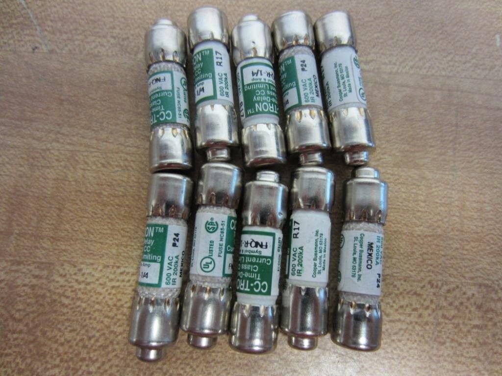 Bussmann FNQ-R-1/4 CC-Tron Buss Fuse FRQR14 (Pack of 10)