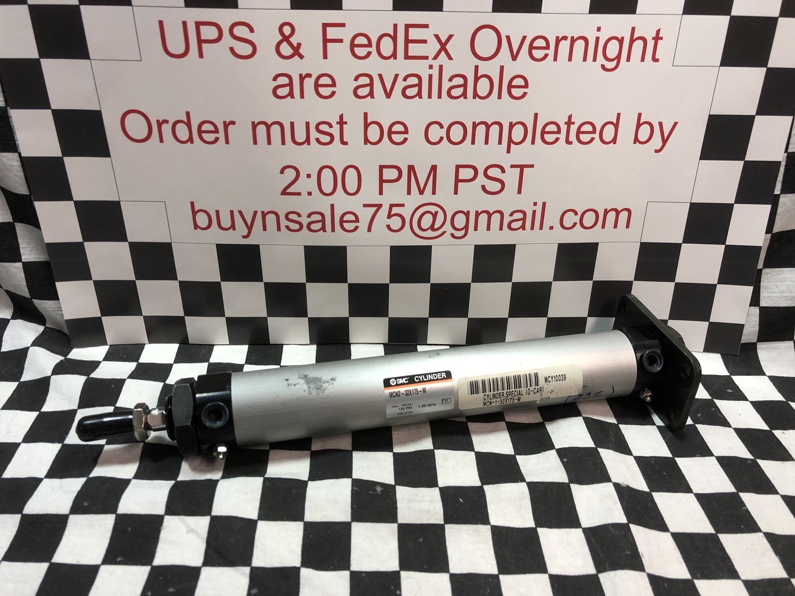 SMC CYLINDER MCN2-1-32X175-M, SHIPSAMEDAY #Box 16 “W”