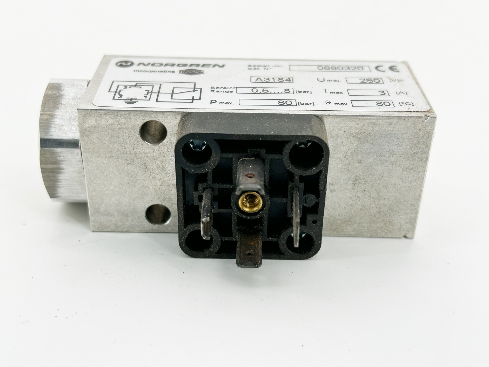 New Norgren 0880320 Pneumatic Pressure Switch 18D Series 1/4″ NPT 7-120 PSI