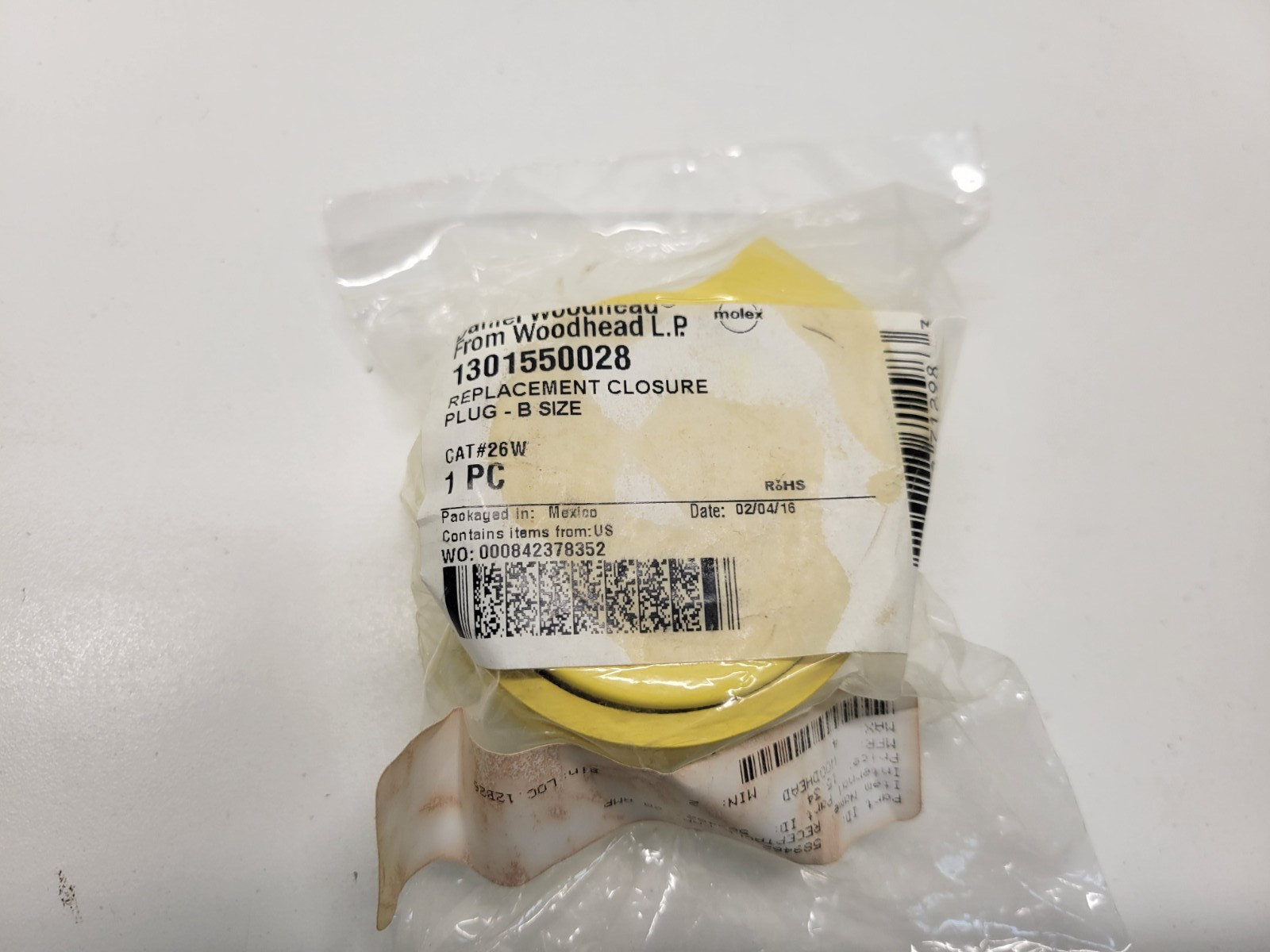 NEW OLD STOCK! DANIEL WOODHEAD REPLACEMENT CLOSURE PLUG 1301550028