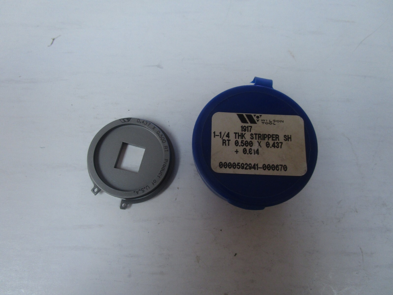 NEW WILSON TOOL 1917 1-1/4 THK STRIPPER SH RT 0.500 X 0.437 + 0.014