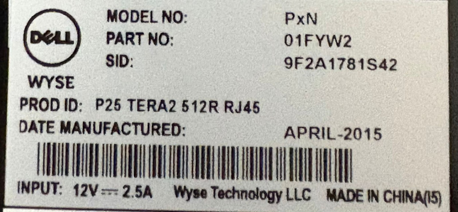 QTY 20 Dell WYSE PxN Thin Cloud Client 5030 Set Part 04NH9X 0J8461 0K260C 069W95