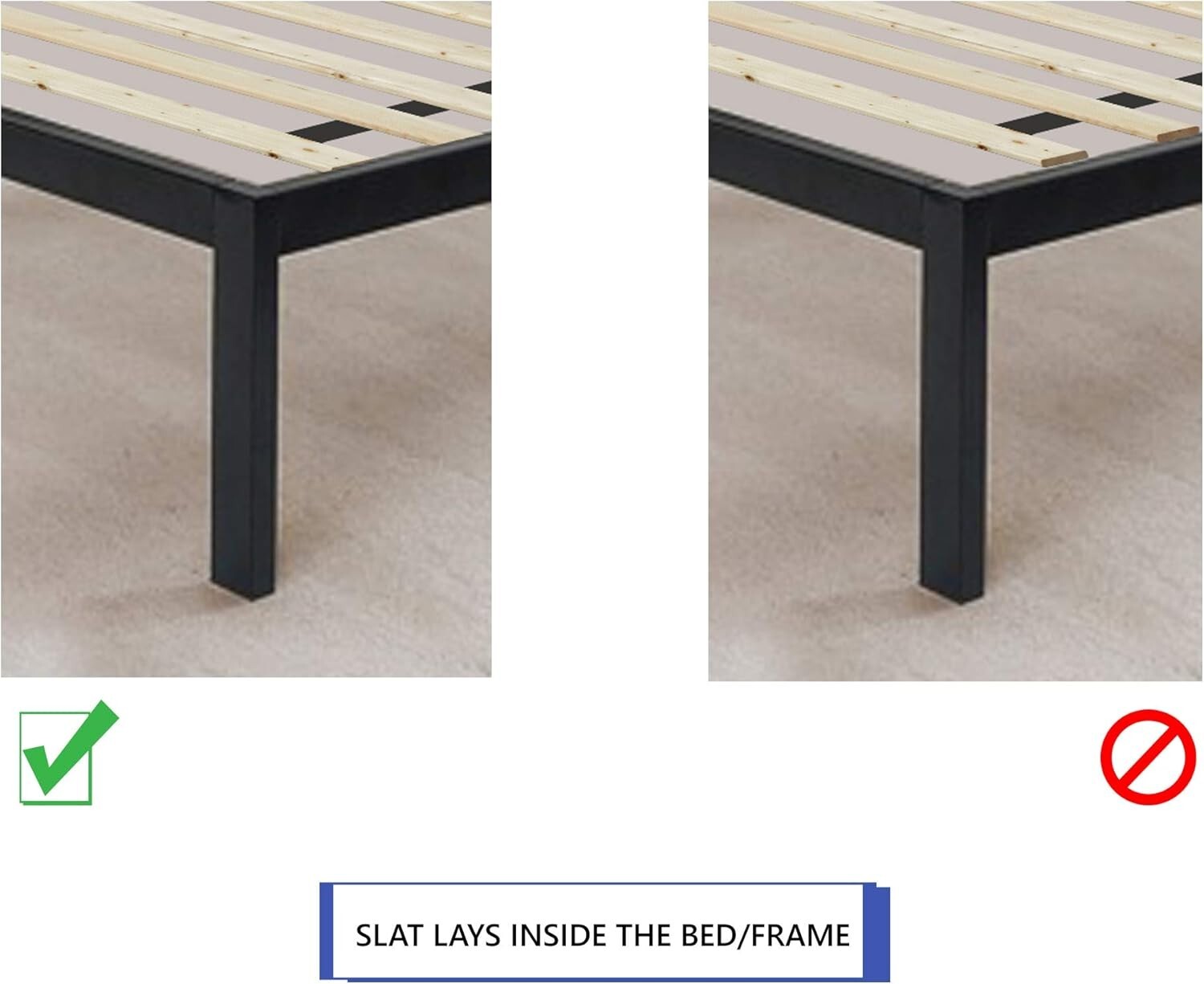 Listones/tabla para litera con soporte de colchón horizontal de 0,68″ NUEVO US