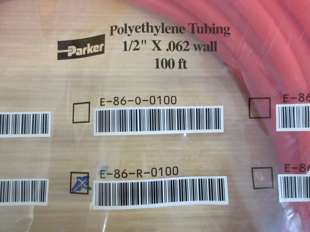 Parker E-86-R-0100 Polyethylene Tubing E86R0100