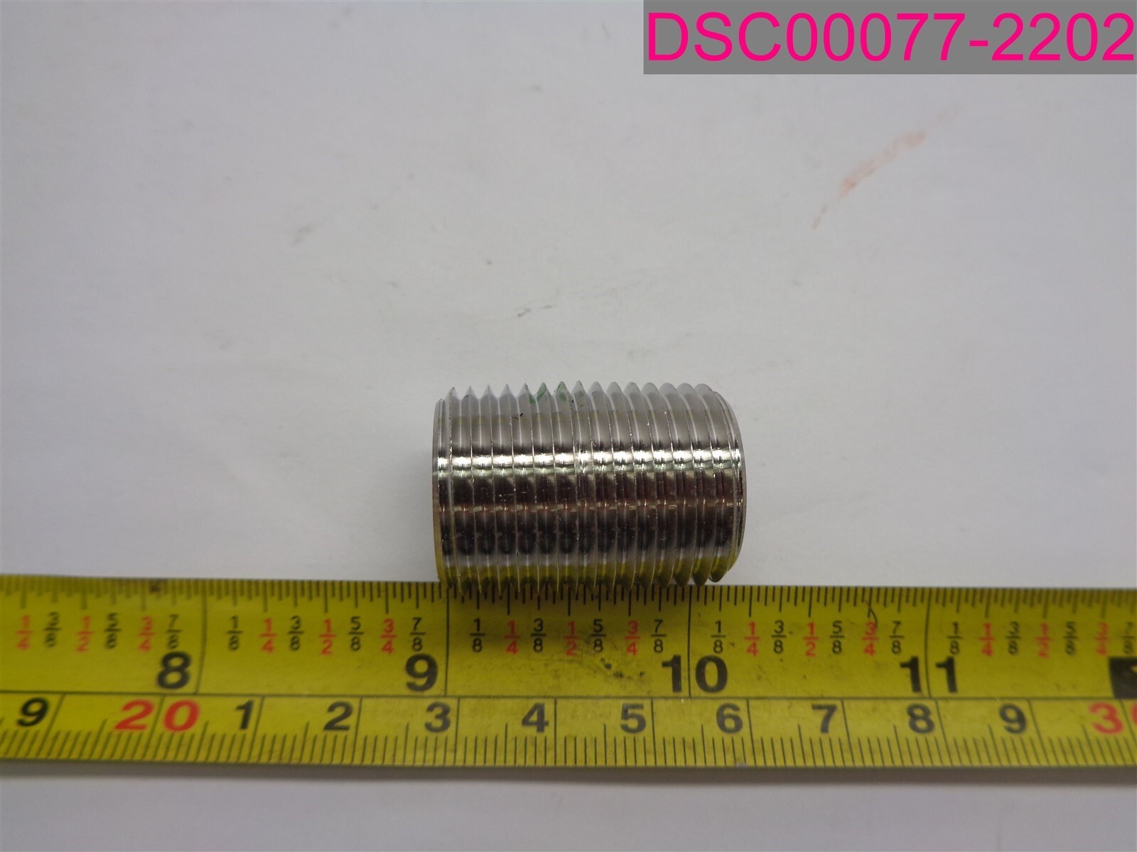 QTY=4; 1/2″x1-1/8″ Stainless Steel Pipe Nipple