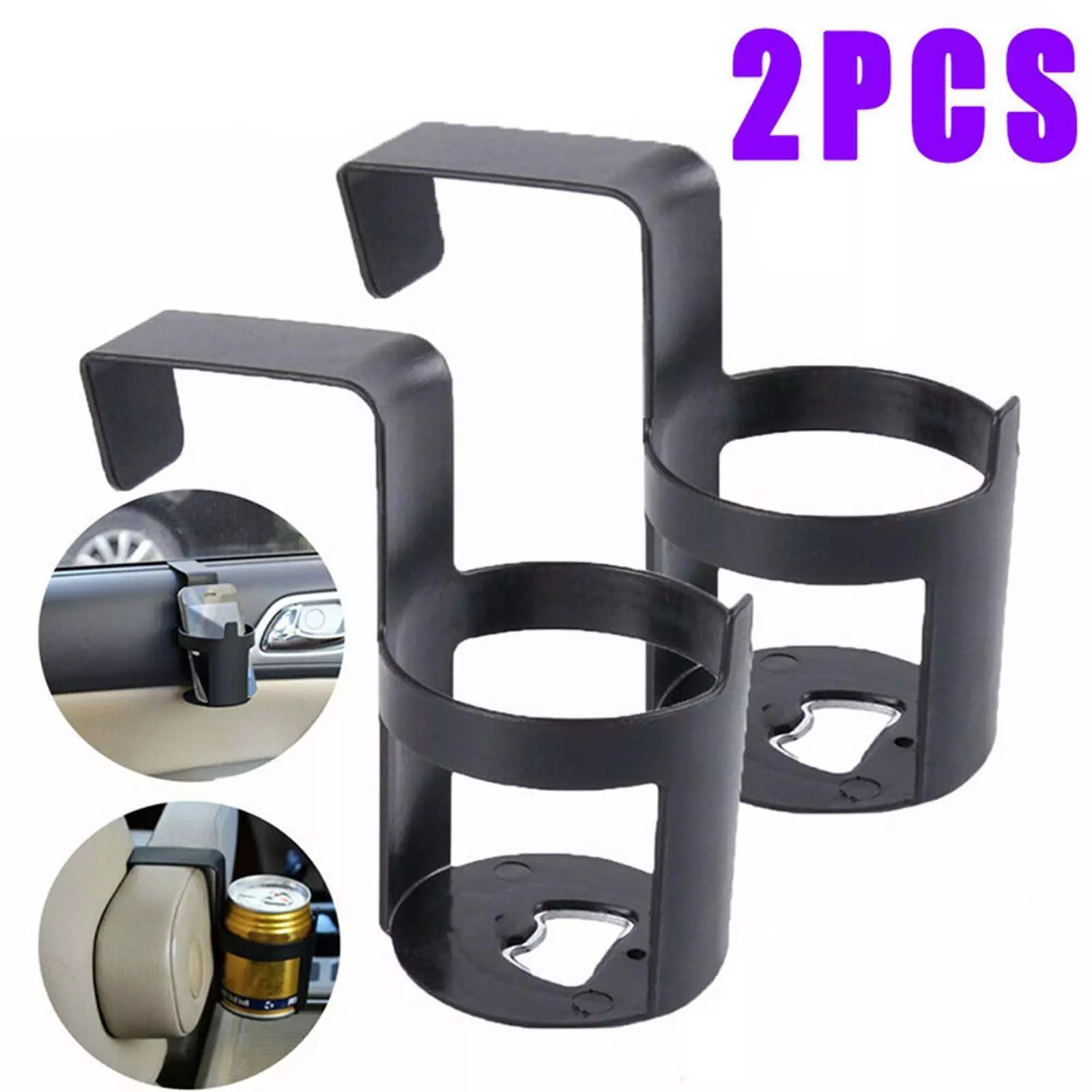 2Pcs Universal Vehicle Car Truck Cup Holder Case Drink Bottle Door Mount Stand