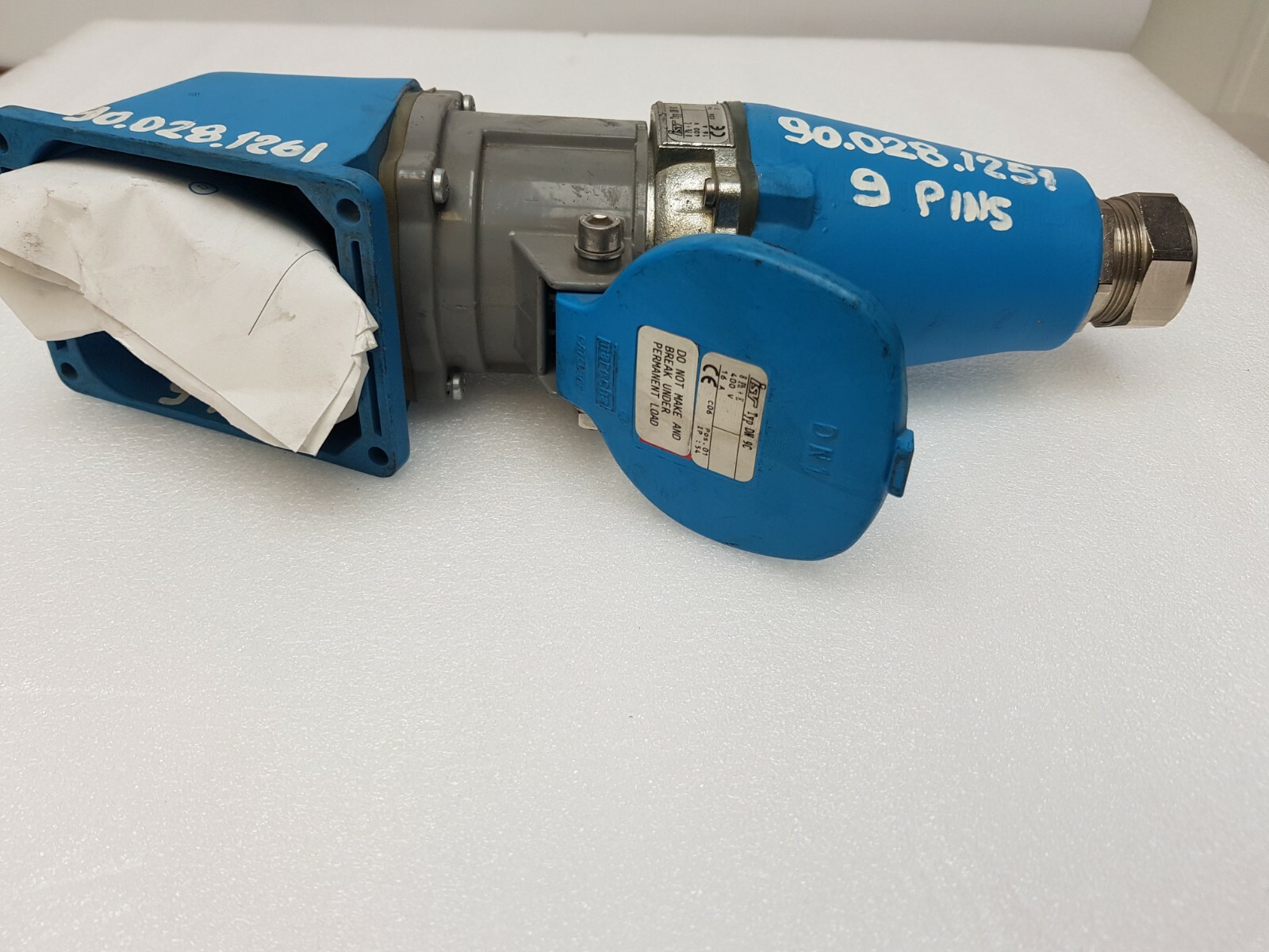 ISV type dn 9c Marechal Multicontact connector 8 Ph + E, 400V, 16A