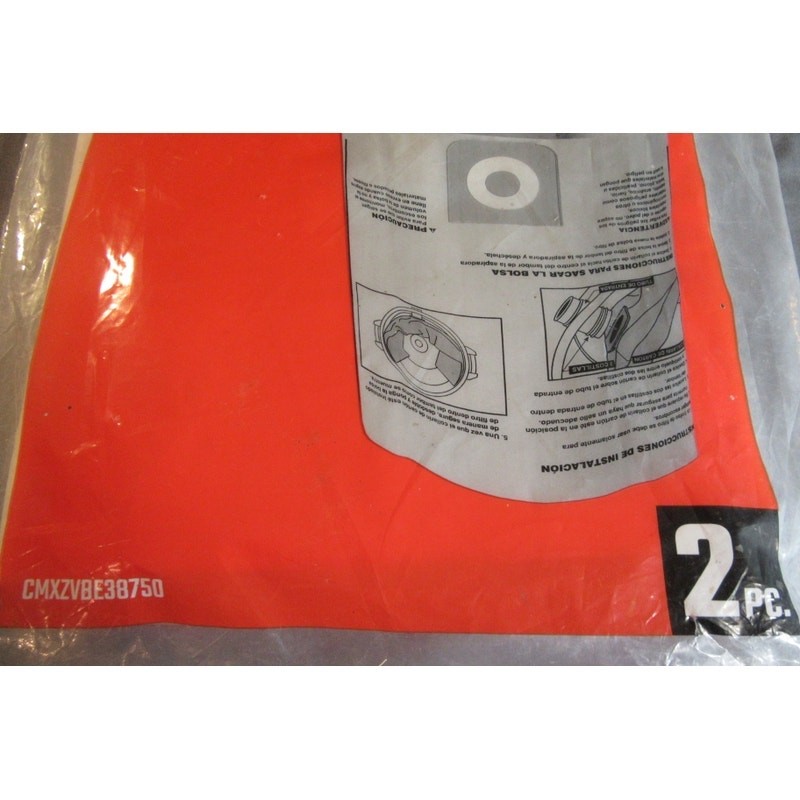 Craftsman Fine Dust/Drywall Dust Collection Bags Wet/Dry Vac CMXZVBE38750