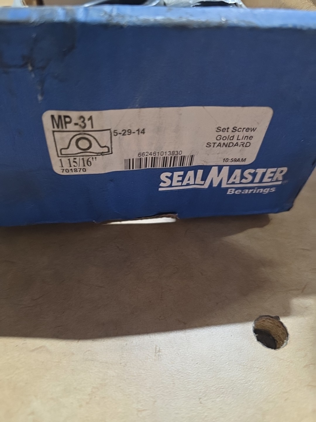 NEW OPEN BOX Sealmaster MP-31 Pillow Block Bearing Ball 1-15/16″ Bore