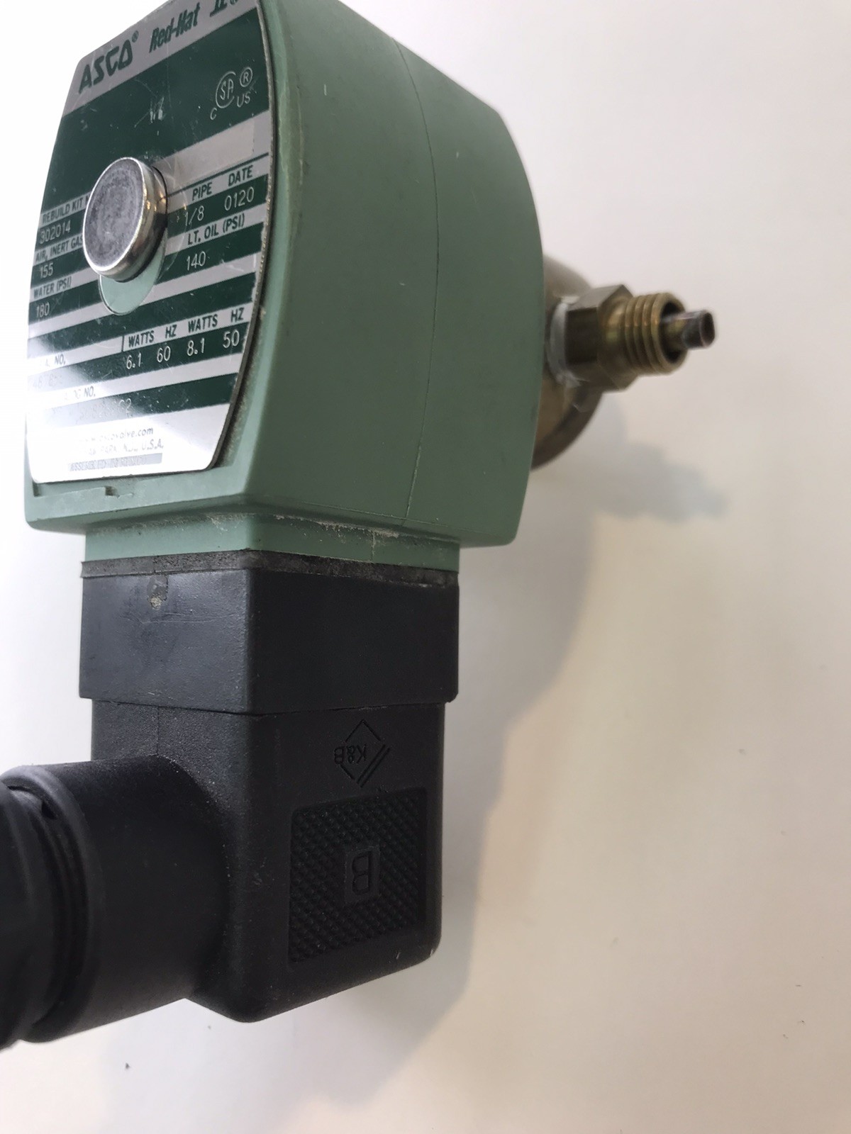 ASCO 8262G2 SOLENOID VALVE 1/8 Untested See Pictures