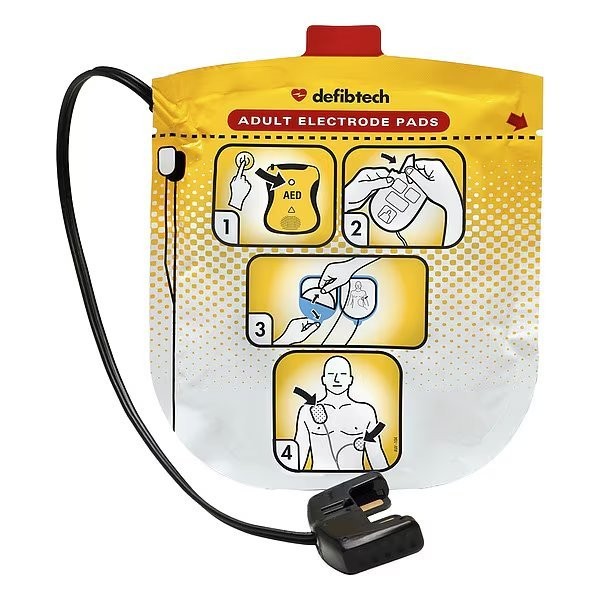 Defibtech DDP-2001 Adult Electrode Pads, 7 In. L, PR