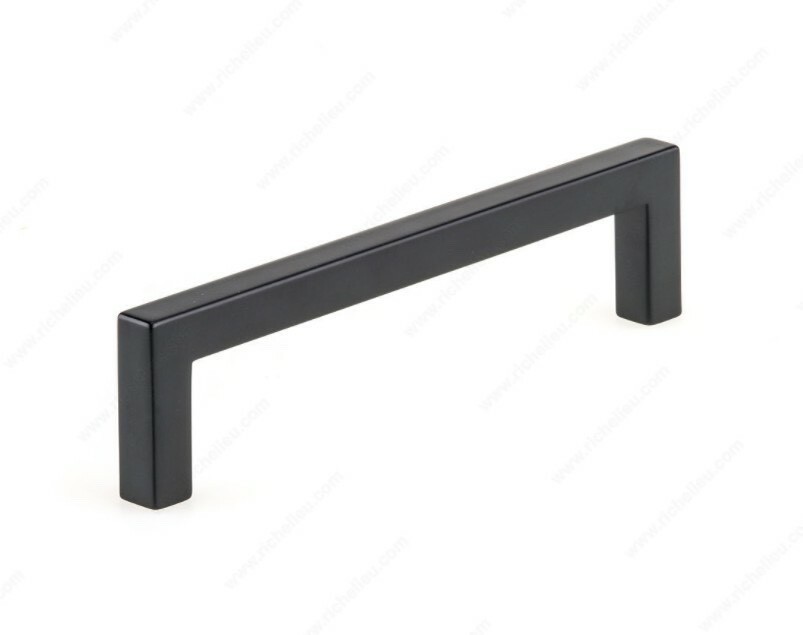 Lot of 25 Richelieu Contemporary Metal Pull 128mm Matte Black BP873128900 NEW