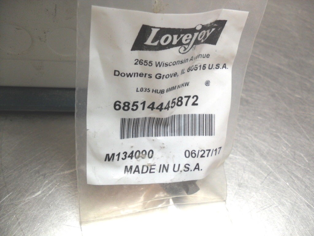 Lovejoy L035 HUB 6MM N/KW 68514445872 New in factory bag sealed