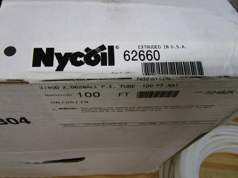 Nycoil 62660 100′ Polyethylene Tubing