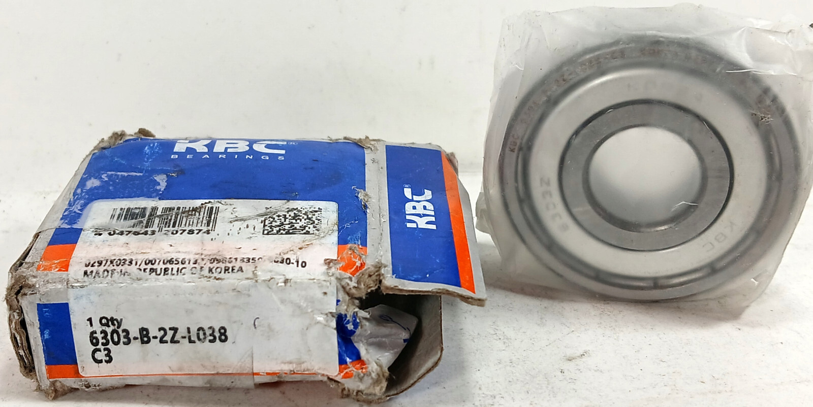 1 NEW KBC 6303-B-2Z-L038 C3 RADIAL DEEP GROOVE BALL BEARING NIB ***MAKE OFFER***
