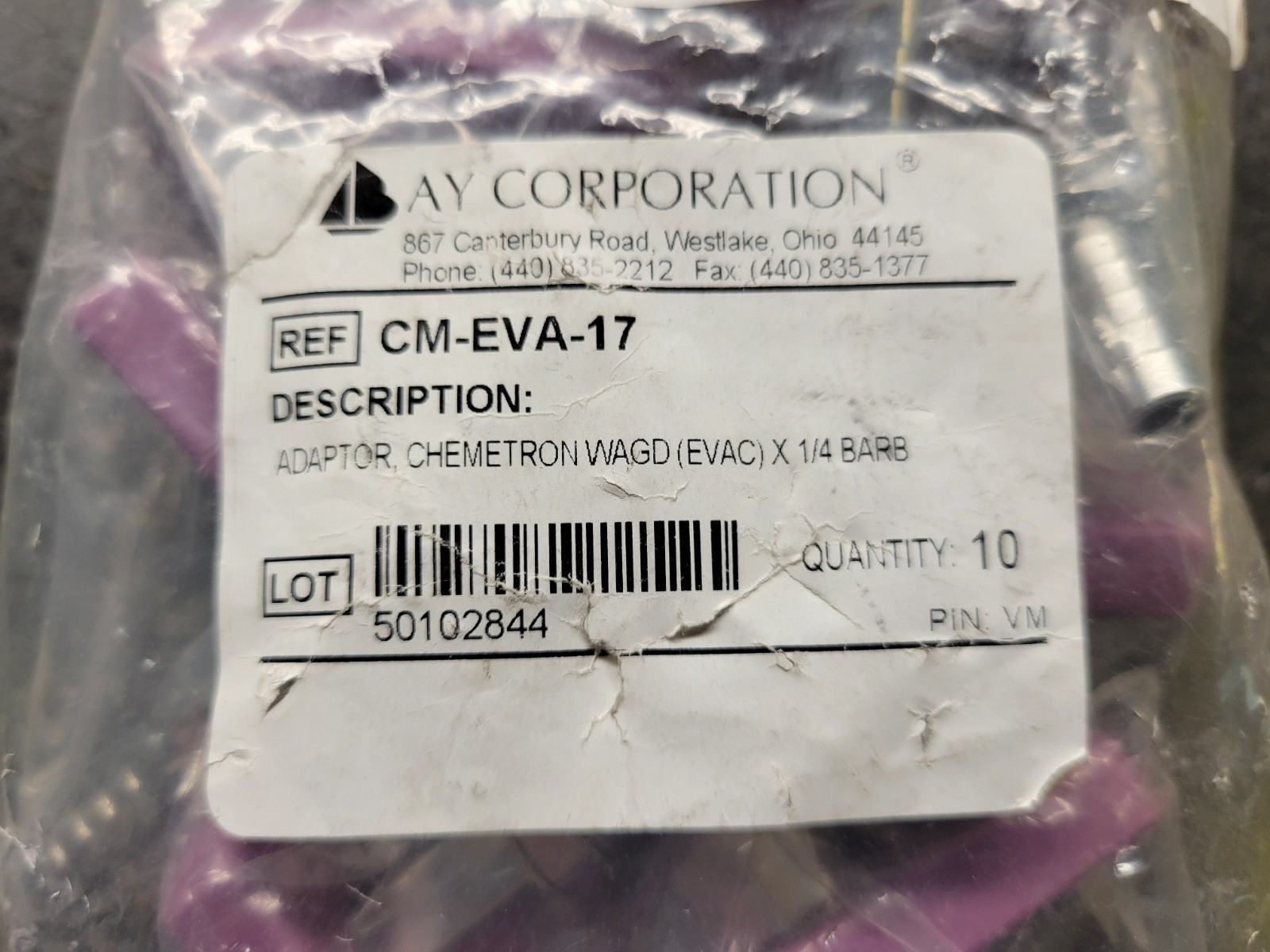 Lot of 10 CM-EVA-17 Chemetron Male Quick Connect WAGD Adaptor.