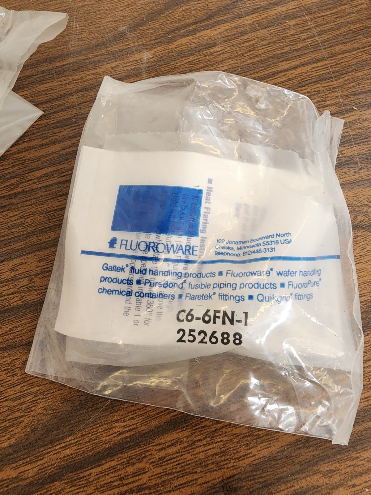 ENTEGRIS Fluoroware 1032-002, 1032002, c6-6fn-1
