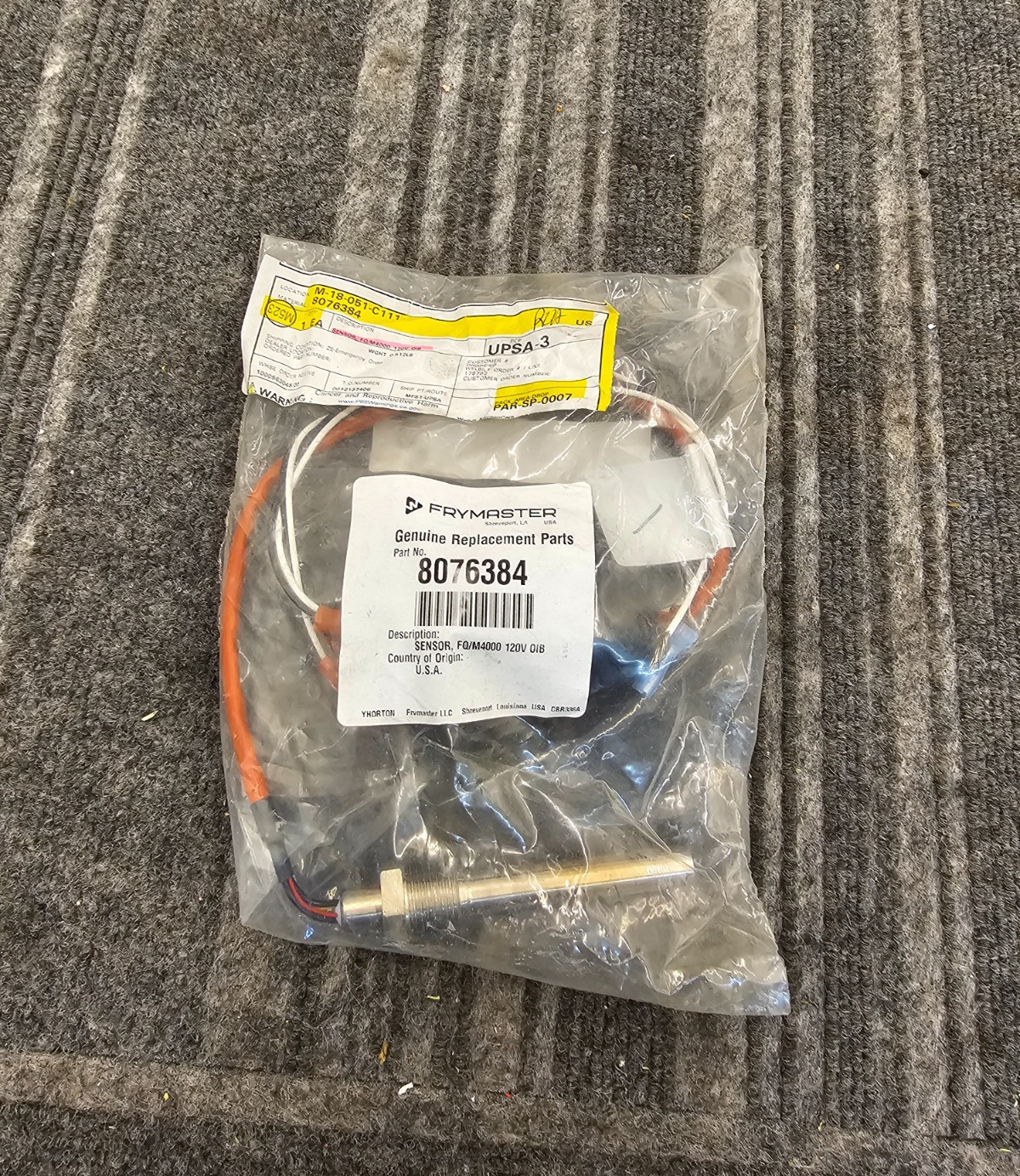 Frymaster 8076384: Sensor FQ/M4000 120V 01B Replacement