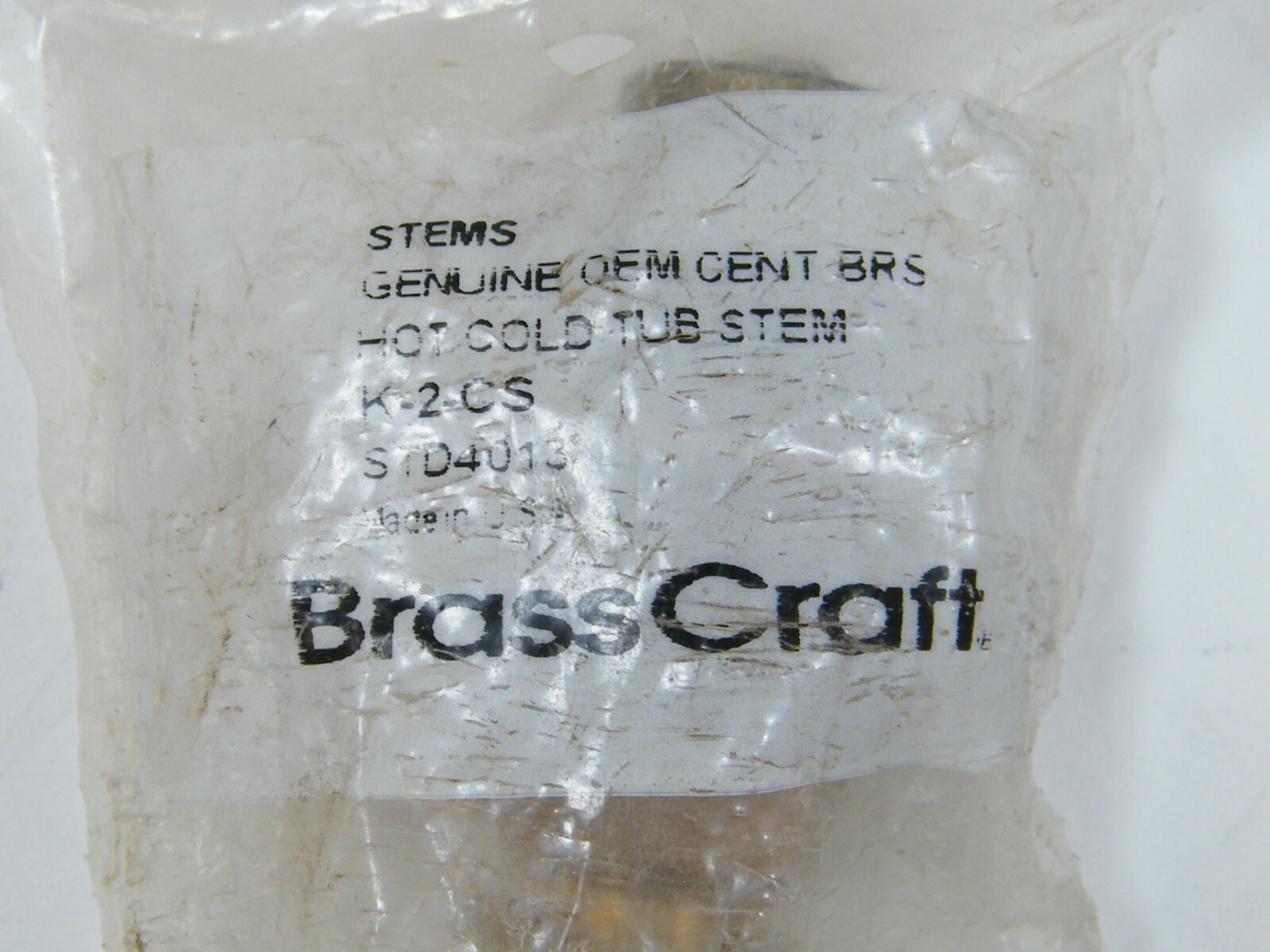 BRASS CRAFT OEM STD4013 K-2-CS HOT COLD TUB STEM NEW