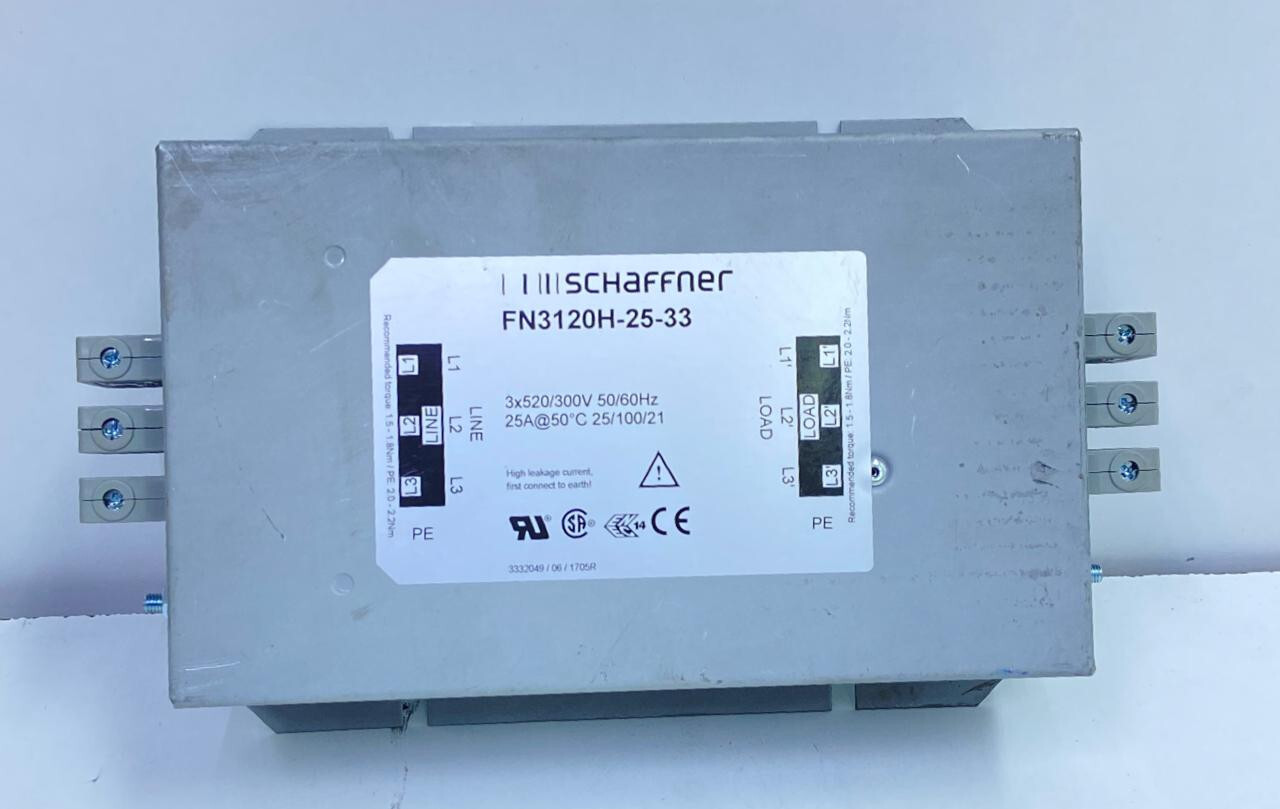 Schaffner EMC Inc. FN3120H-25-33 ,LINE FILTER 25A CHASSIS MOUNT, CH#429