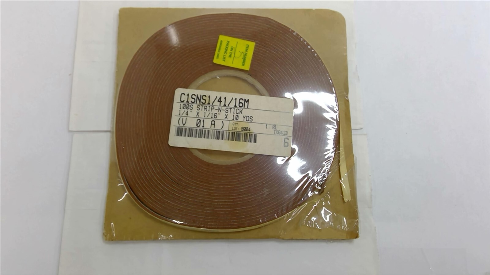 C1SNS1/41/16M 100S Strip-N-Stick Gasket Tape 1/4″ X 1/16″ X 10 Yards