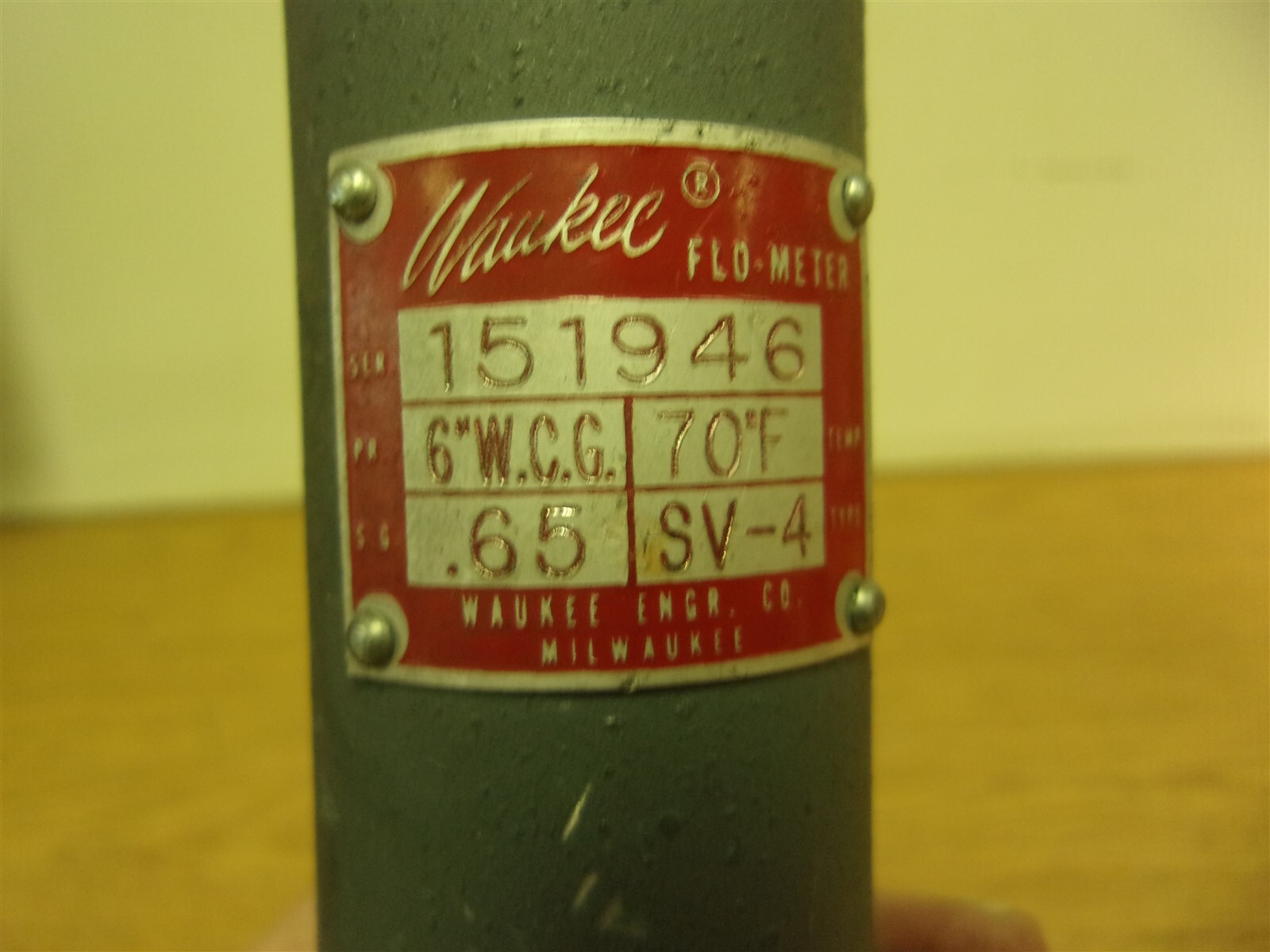 Waukee 151946 Flo-Meter 70F SV-4 *FREE SHIPPING*