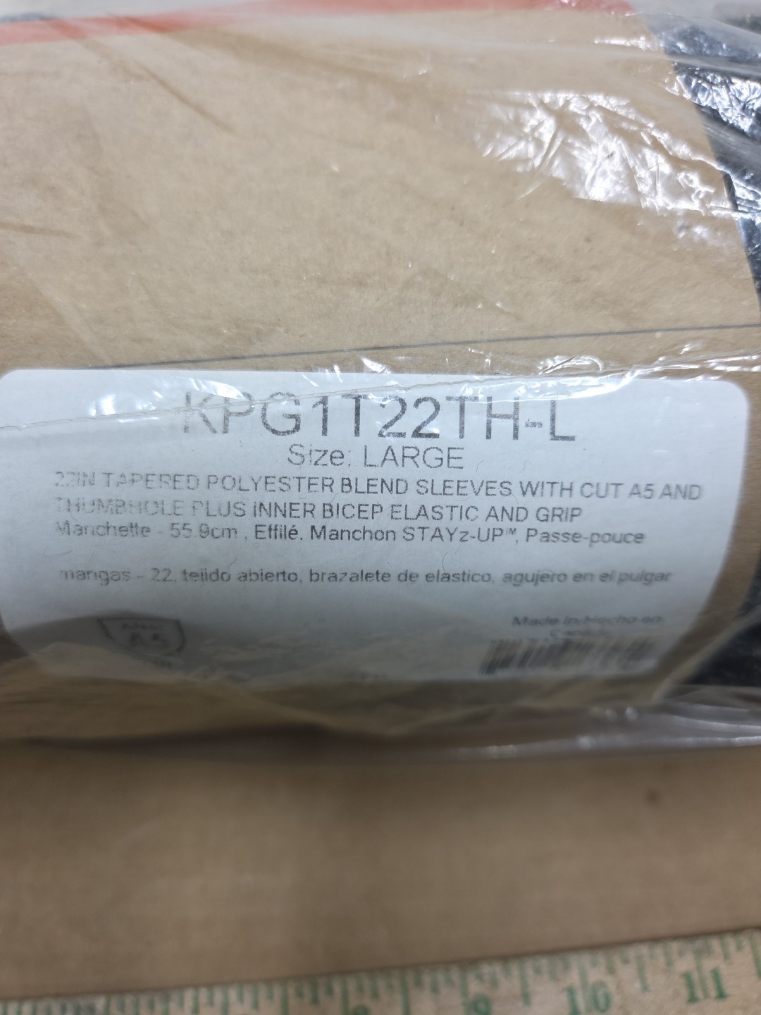 6 Pair Superior Glove ANSI A5 22in Thumbhole Arm Sleeves Size Large KPG1T22TH-L